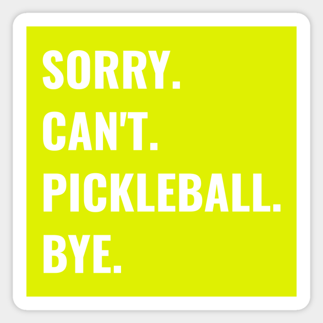 Funny Pickleball Pickleball Sticker TeePublic